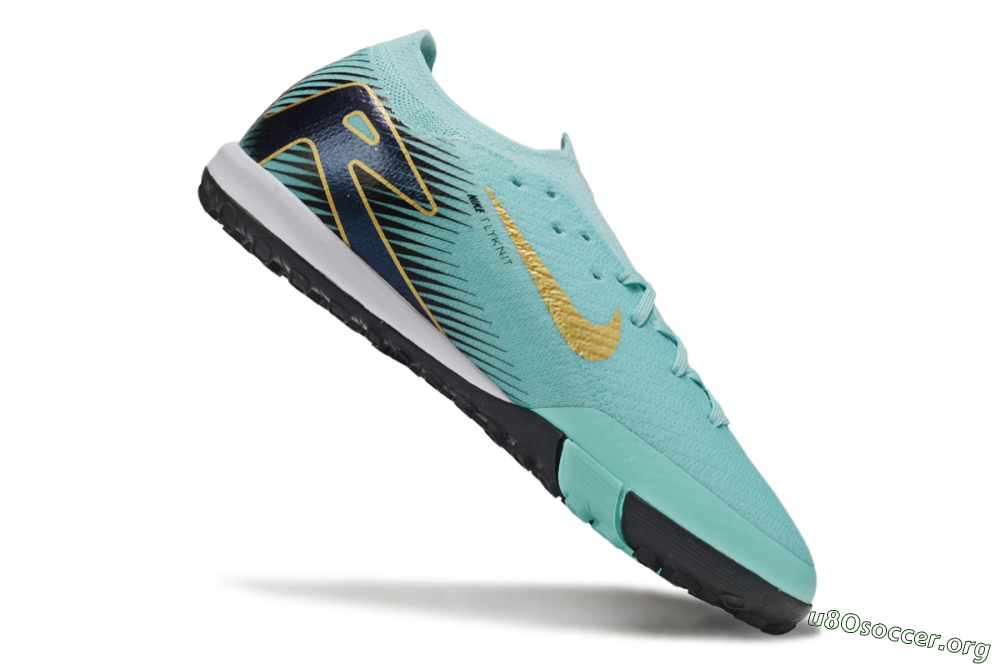 Nike Air Zoom Mercurial Vapor 16 Elite TF Football Shoes - Jade/Gold/Black 4