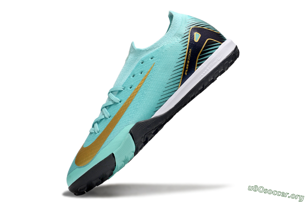 Nike Air Zoom Mercurial Vapor 16 Elite TF Football Shoes - Jade/Gold/Black 5