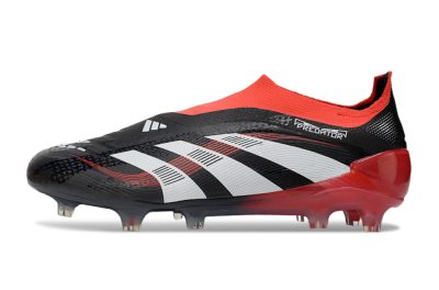 Adidas Predator Laceless Elite 25 FG Football Boots - Black/White/Red