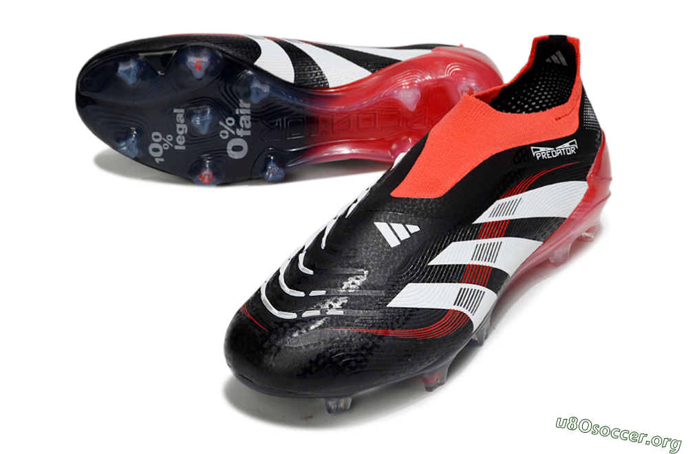 Adidas Predator Laceless Elite 25 FG Football Boots - Black/White/Red 0