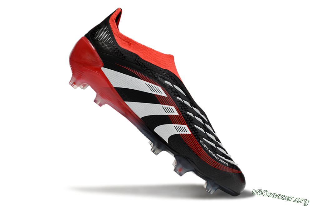 Adidas Predator Laceless Elite 25 FG Football Boots - Black/White/Red 4