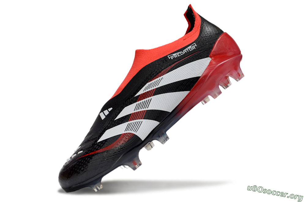Adidas Predator Laceless Elite 25 FG Football Boots - Black/White/Red 5