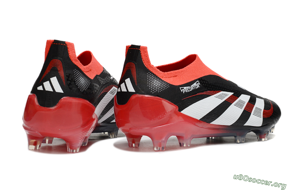 Adidas Predator Laceless Elite 25 FG Football Boots - Black/White/Red 6