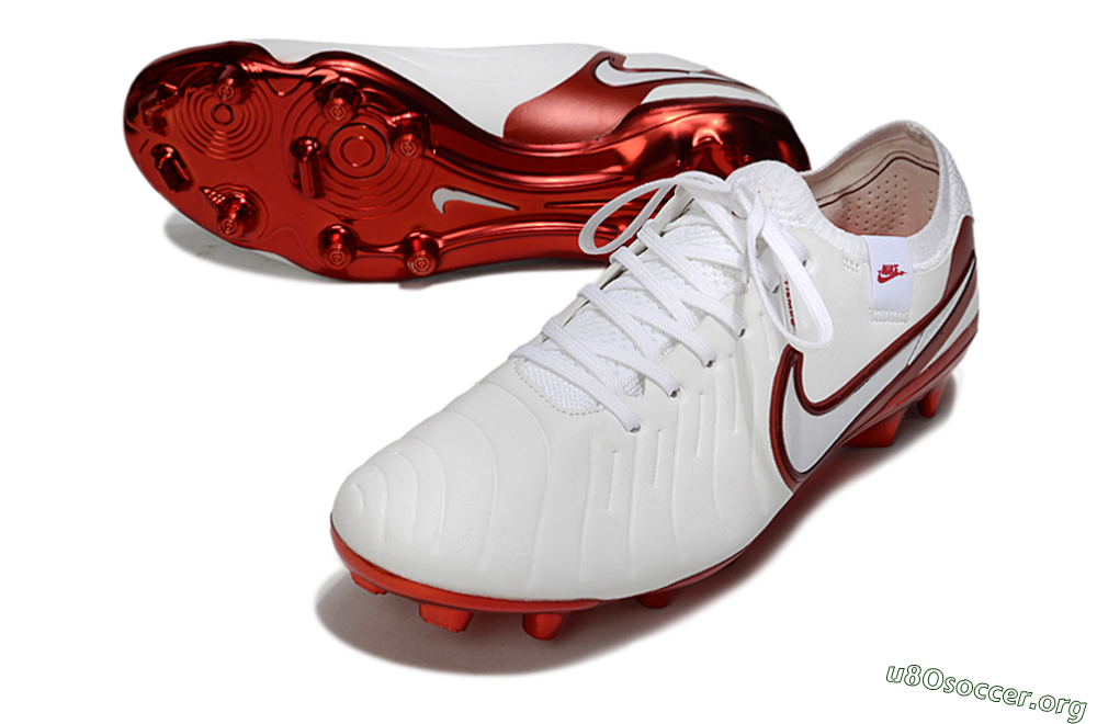 Nike Tiempo Legend 10 Elite FG Football Boots - White/Red 0