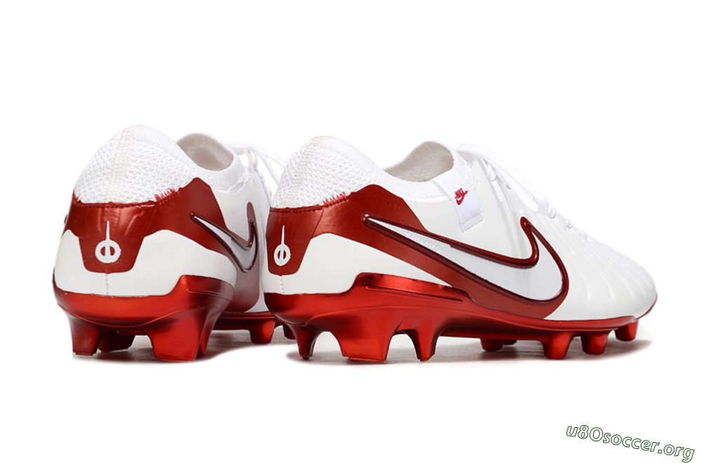 Nike Tiempo Legend 10 Elite FG Football Boots - White/Red 6