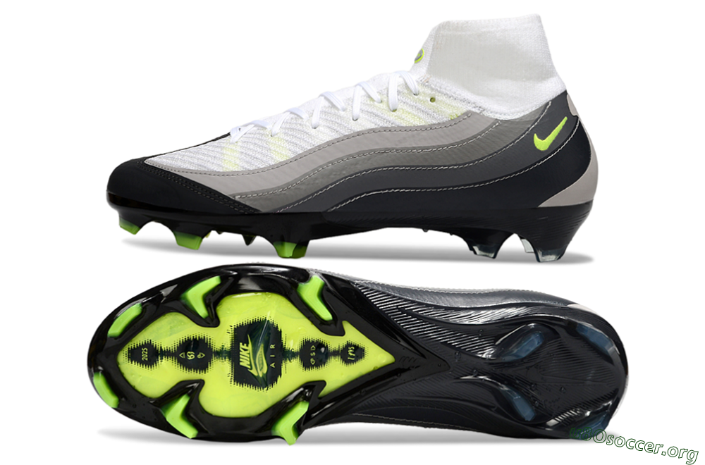 Nike Air Zoom Mercurial Superfly 10 Elite FG Football Boots - White/Grey/Yellow 1