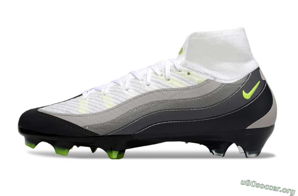 Nike Air Zoom Mercurial Superfly 10 Elite FG Football Boots - White/Grey/Yellow 3