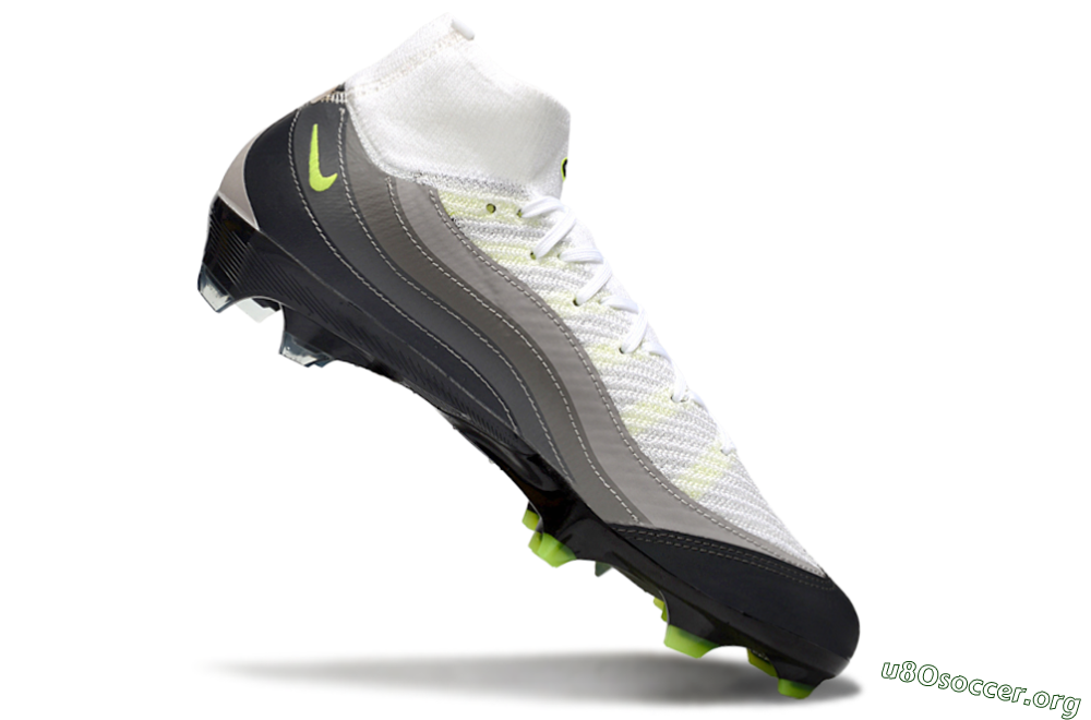 Nike Air Zoom Mercurial Superfly 10 Elite FG Football Boots - White/Grey/Yellow 4