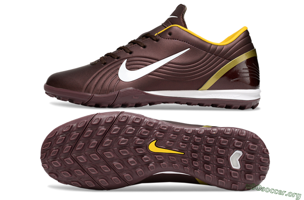 Nike Air Zoom Mercurial Vapor 16 Elite TF Football Shoes - Brown/White/Yellow 1