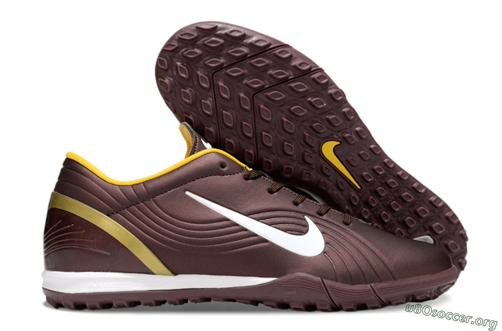 Nike Air Zoom Mercurial Vapor 16 Elite TF Football Shoes - Brown/White/Yellow 2