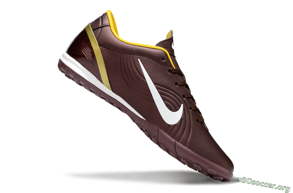 Nike Air Zoom Mercurial Vapor 16 Elite TF Football Shoes - Brown/White/Yellow 4
