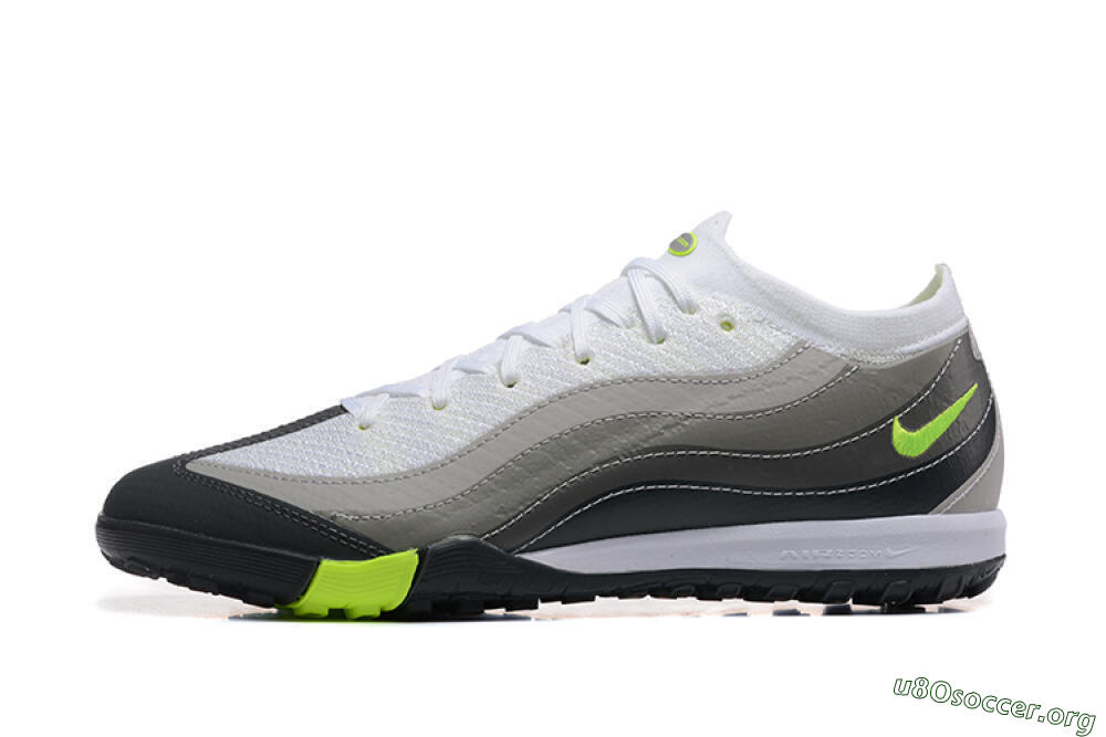 Nike Air Zoom Mercurial Vapor 16 Elite TF Football Shoes - White/Grey/Yellow 3