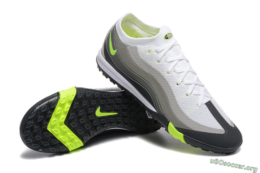 Nike Air Zoom Mercurial Vapor 16 Elite TF Football Shoes - White/Grey/Yellow 4