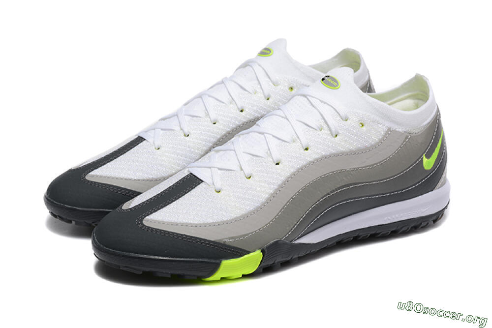 Nike Air Zoom Mercurial Vapor 16 Elite TF Football Shoes - White/Grey/Yellow 5