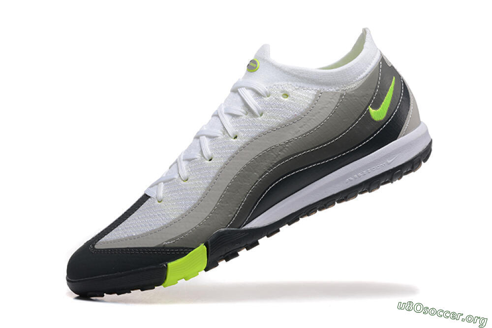 Nike Air Zoom Mercurial Vapor 16 Elite TF Football Shoes - White/Grey/Yellow 8