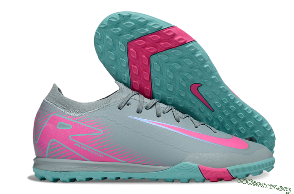 Nike Air Zoom Mercurial Vapor 16 Elite TF Football Shoes - Jade/Pink/Silver 5