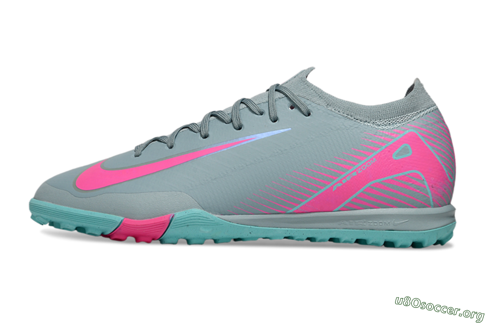 Nike Air Zoom Mercurial Vapor 16 Elite TF Football Shoes - Jade/Pink/Silver 4