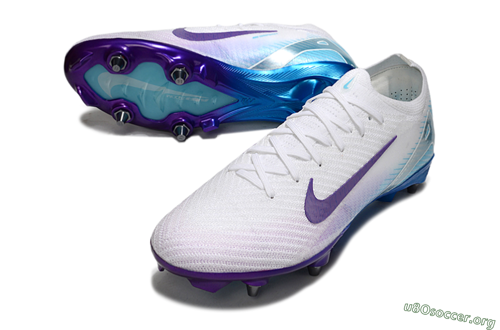 Nike Air Zoom Mercurial Vapor 16 Elite SG Football Boots - White/Purple/Jade 0