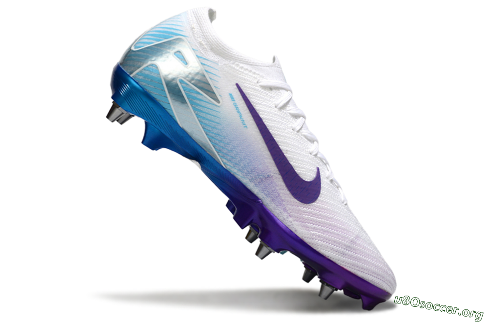 Nike Air Zoom Mercurial Vapor 16 Elite SG Football Boots - White/Purple/Jade 4