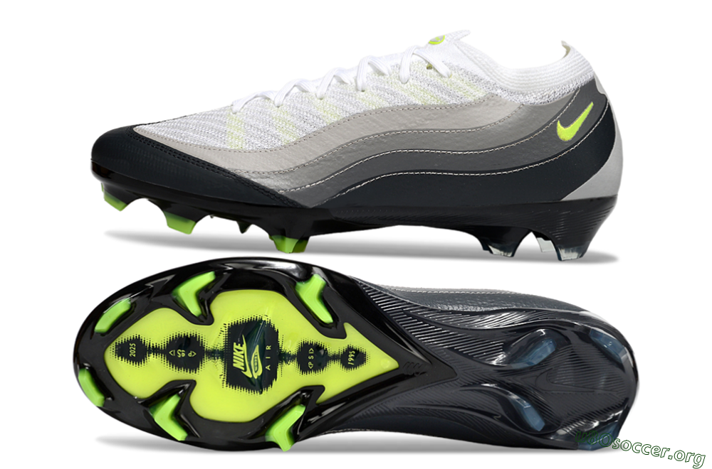 Nike Air Zoom Mercurial Vapor 16 Elite FG Football Boots - White/Grey/Yellow 1