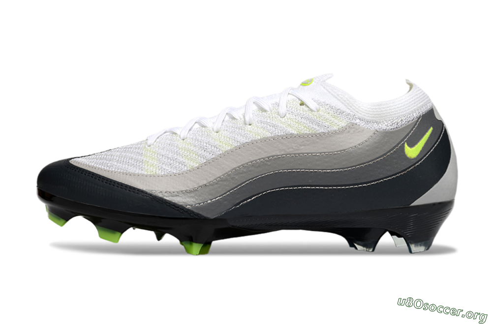 Nike Air Zoom Mercurial Vapor 16 Elite FG Football Boots - White/Grey/Yellow 3