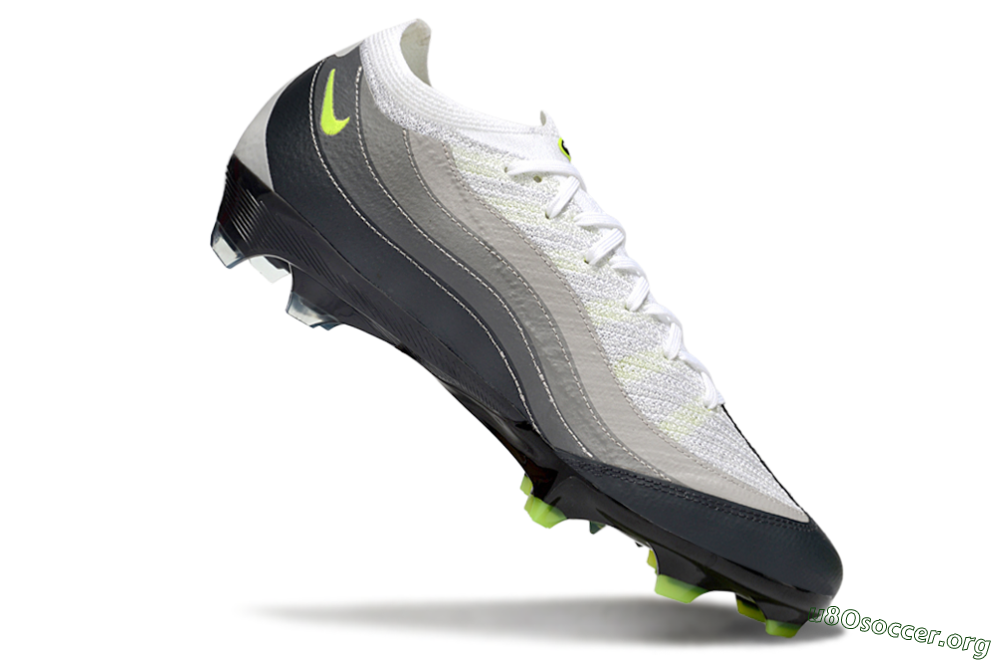 Nike Air Zoom Mercurial Vapor 16 Elite FG Football Boots - White/Grey/Yellow 4