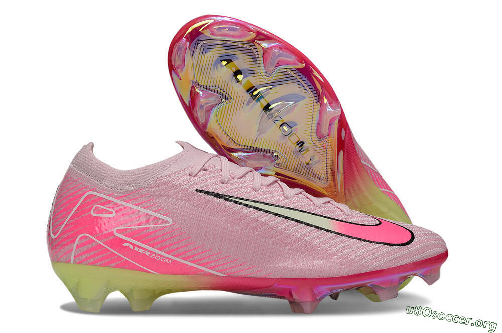 Nike Air Zoom Mercurial Vapor 16 Elite FG Football Boots - Pink/White/Yellow 2