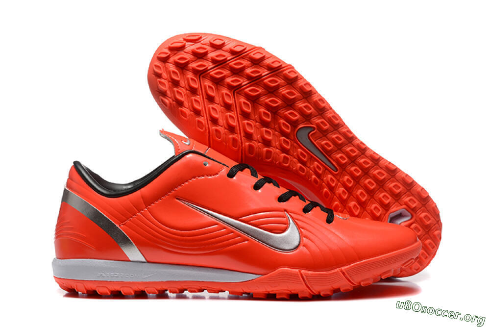 Nike Air Zoom Mercurial Vapor 1 Elite TF Football Shoes - Red/Silver 2