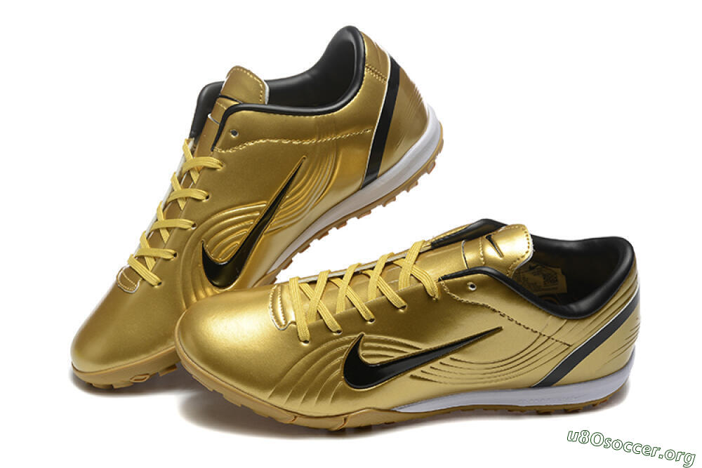 Nike Air Zoom Mercurial Vapor 1 Elite TF Football Shoes - Gold/Black/White 6