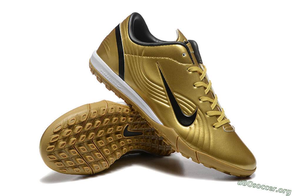 Nike Air Zoom Mercurial Vapor 1 Elite TF Football Shoes - Gold/Black/White 4