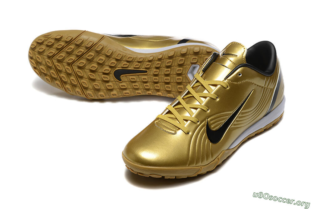 Nike Air Zoom Mercurial Vapor 1 Elite TF Football Shoes - Gold/Black/White 0