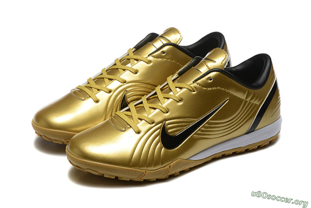 Nike Air Zoom Mercurial Vapor 1 Elite TF Football Shoes - Gold/Black/White 5