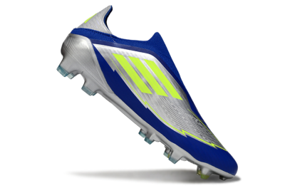 Messi x Adidas F50+ Elite FG Football Boots - Silver/Blue/Yellow