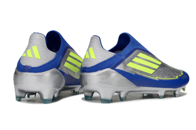 Messi x Adidas F50+ Elite FG Football Boots - Silver/Blue/Yellow