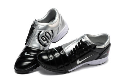 Nike Total 90 III TF Football Shoes - Black/Silver/White
