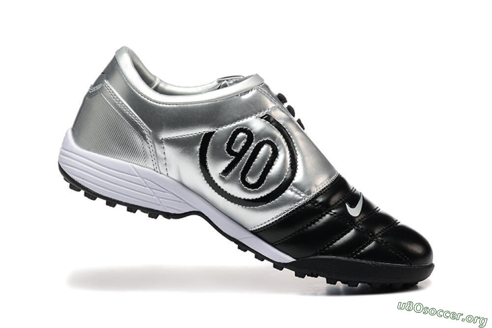Nike Total 90 III TF Football Shoes - Black/Silver/White 7