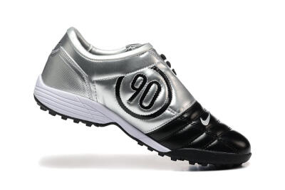 Nike Total 90 III TF Football Shoes - Black/Silver/White