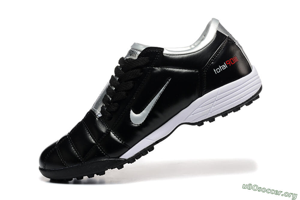 Nike Total 90 III TF Football Shoes - Black/Silver/White 8