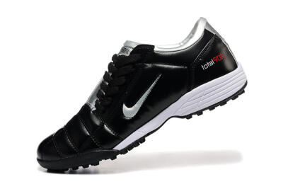 Nike Total 90 III TF Football Shoes - Black/Silver/White