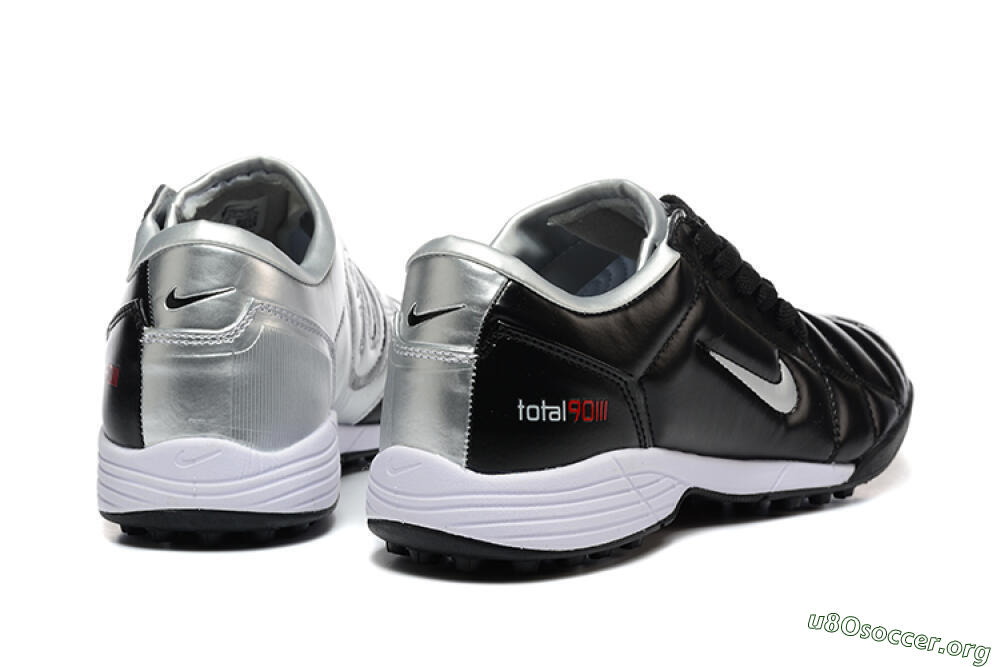 Nike Total 90 III TF Football Shoes - Black/Silver/White 9