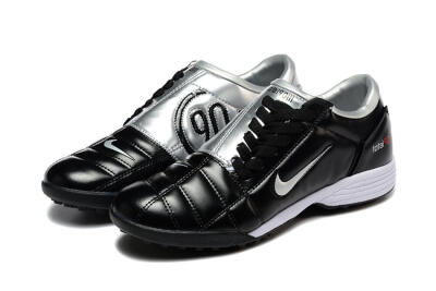 Nike Total 90 III TF Football Shoes - Black/Silver/White