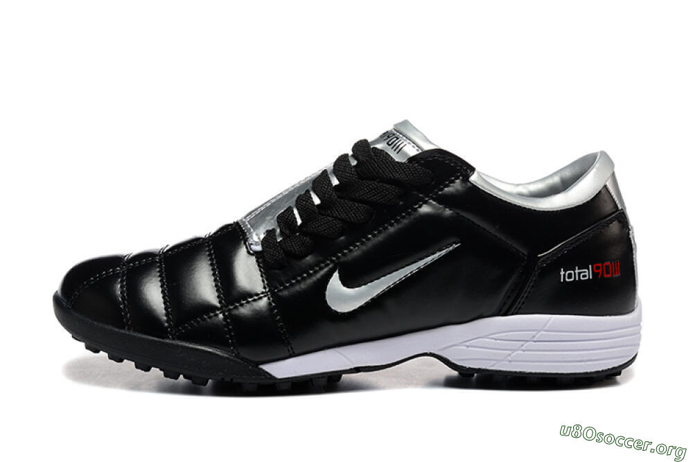 Nike Total 90 III TF Football Shoes - Black/Silver/White 3