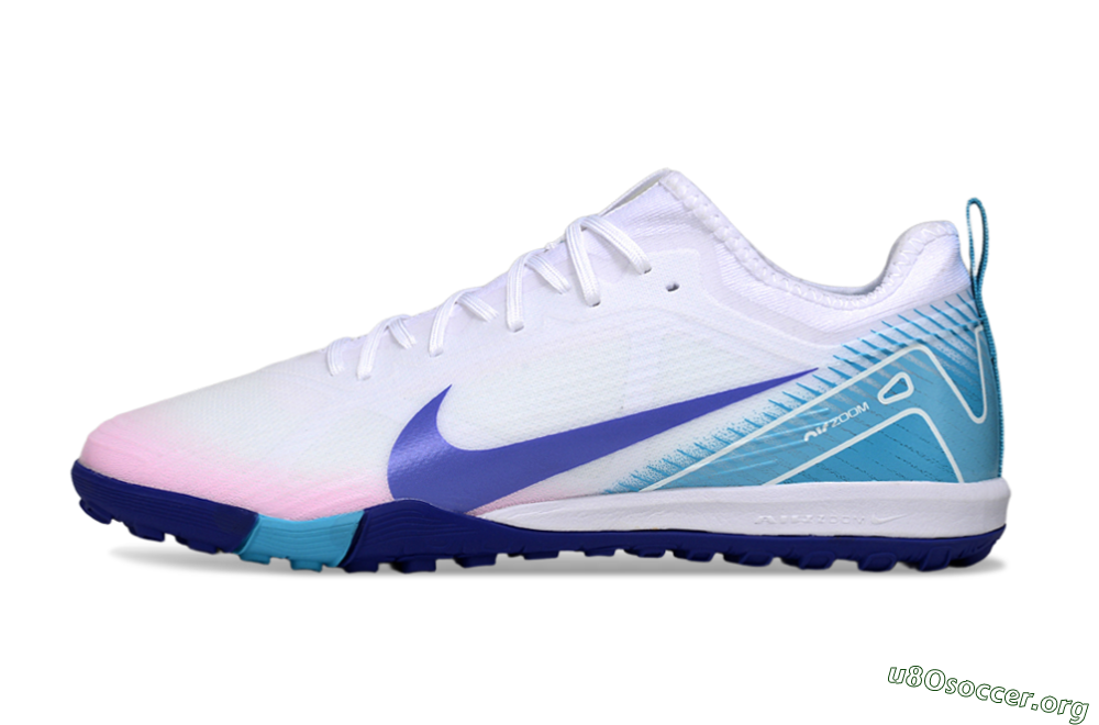 Nike Air Zoom Mercurial Vapor 16 Pro TF Football Shoes - White/Purple/Jade 3