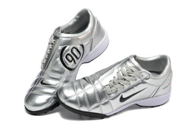 Nike Total 90 III TF Football Shoes - Silver/Black/White