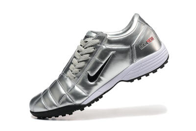 Nike Total 90 III TF Football Shoes - Silver/Black/White