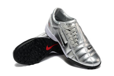 Nike Total 90 III TF Football Shoes - Silver/Black/White