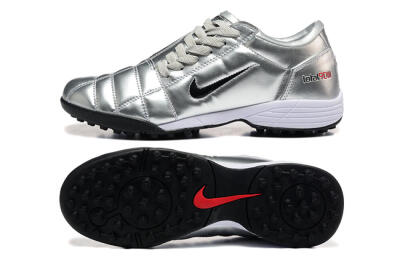 Nike Total 90 III TF Football Shoes - Silver/Black/White