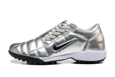 Nike Total 90 III TF Football Shoes - Silver/Black/White