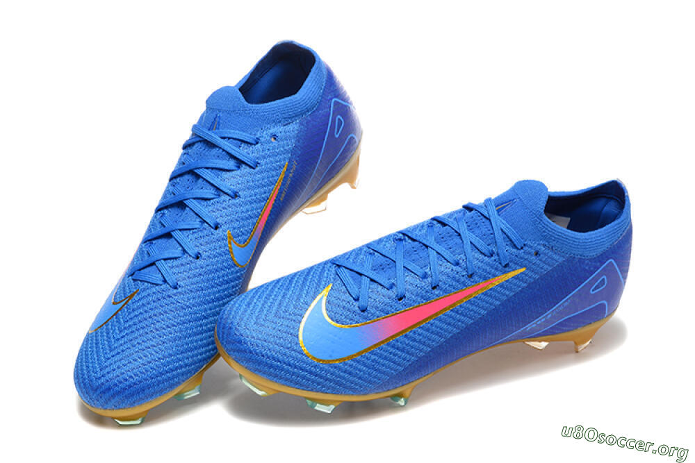 Nike Air Zoom Mercurial Vapor 16 Elite FG Football Boots - Blue/Gold/Pink 6