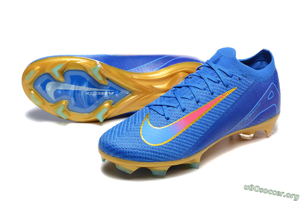 Nike Air Zoom Mercurial Vapor 16 Elite FG Football Boots - Blue/Gold/Pink 0